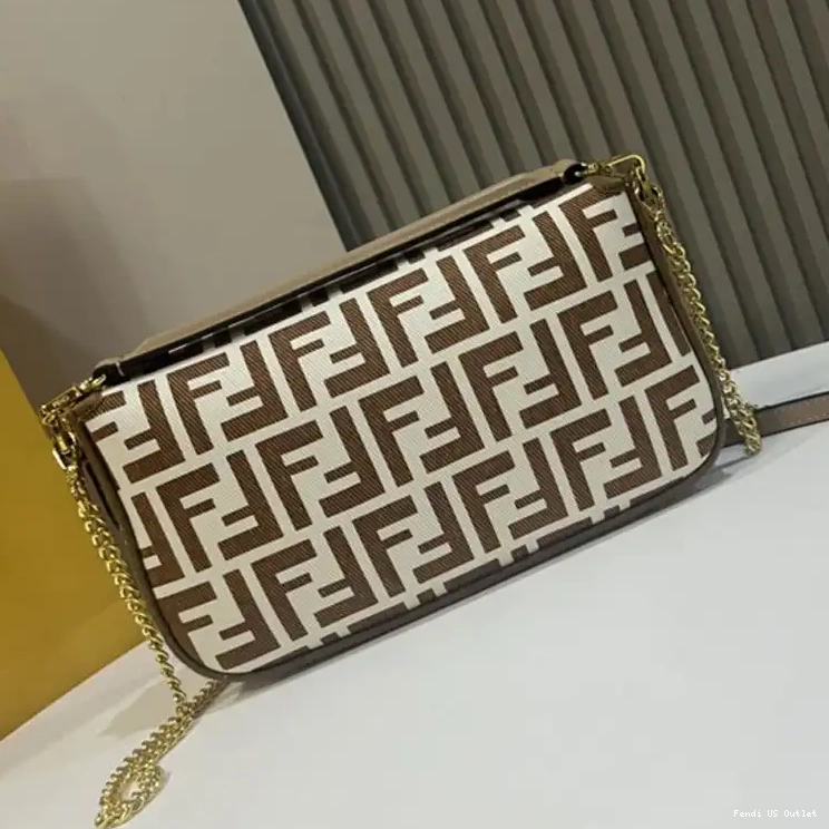 Affordable HOT Motif Coffee In FF Baguette Fendi Fabric Mini Bag 0519